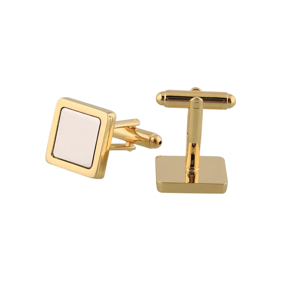 Wholesale Personalized Cufflinks And Tie Clip Chain Cufflinks Gold Blank Luxury Cufflinks For Men