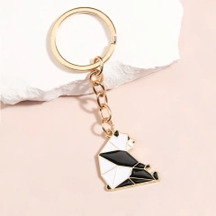 Custom Enamel Keychain Metal Key Chains Wholesale Animal Kawaii Stainless Steel Motel 3d Car Logo Gold Enamel Keychain