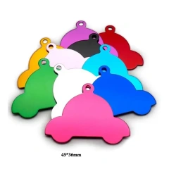 Custom Stainless Steel Pet ID Cat Tag Name Dog Collar Tag Heart Name Phone Double Side Anti-Lost Pet Plate Keychain Keyring