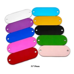 Custom Pet Id Dog Tag Aluminum ID Tag Name Blank Dog Tags Pendant Customized Logo laser Personalized engraving text