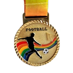 Professional Casting Award Sport Make Metal Medal With Ribbon Custom Basketball Football Gold Medals