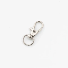 Metal Keychain Snap Hook Split Key Ring With Chain DIY Accessories Key Chain Fish Zinc Alloy Bag Nose Buckle Keyrings