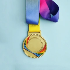 Professional Casting Award Sport Make Metal Medal With Ribbon Custom Basketball Football Gold Medals
