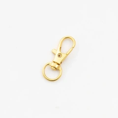 Metal Keychain Snap Hook Split Key Ring With Chain DIY Accessories Key Chain Fish Zinc Alloy Bag Nose Buckle Keyrings