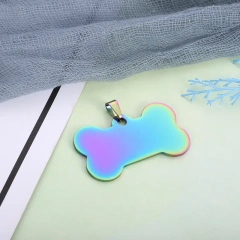 Wholesale Custom Dog Tag With Chain Pendant Pet ID Tag Metal Stainless Steel Bone Cat Dog Name ID Tag Laser Engraving