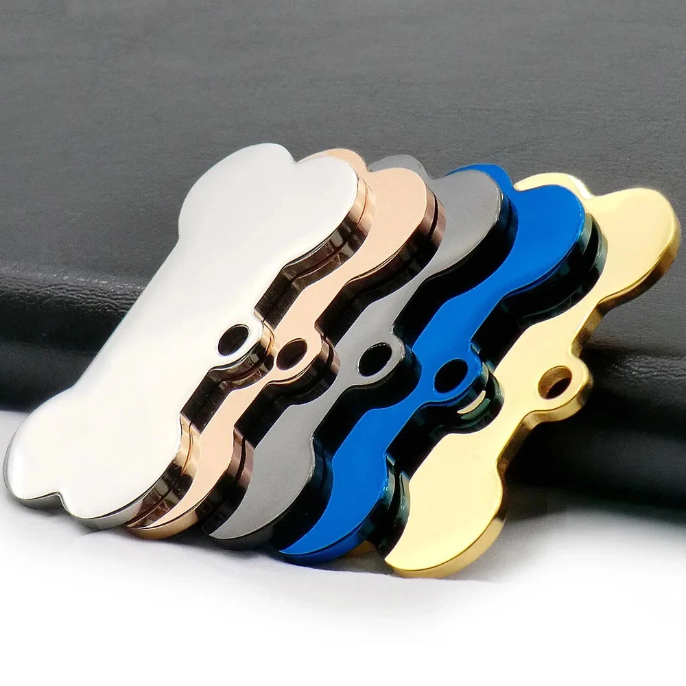 Personalized Cat Dog ID Tag Stainless Steel Dog Collar Bone Pet Charm Pet Name Pendant Bone Necklace Collar Puppy Pate Key Chain