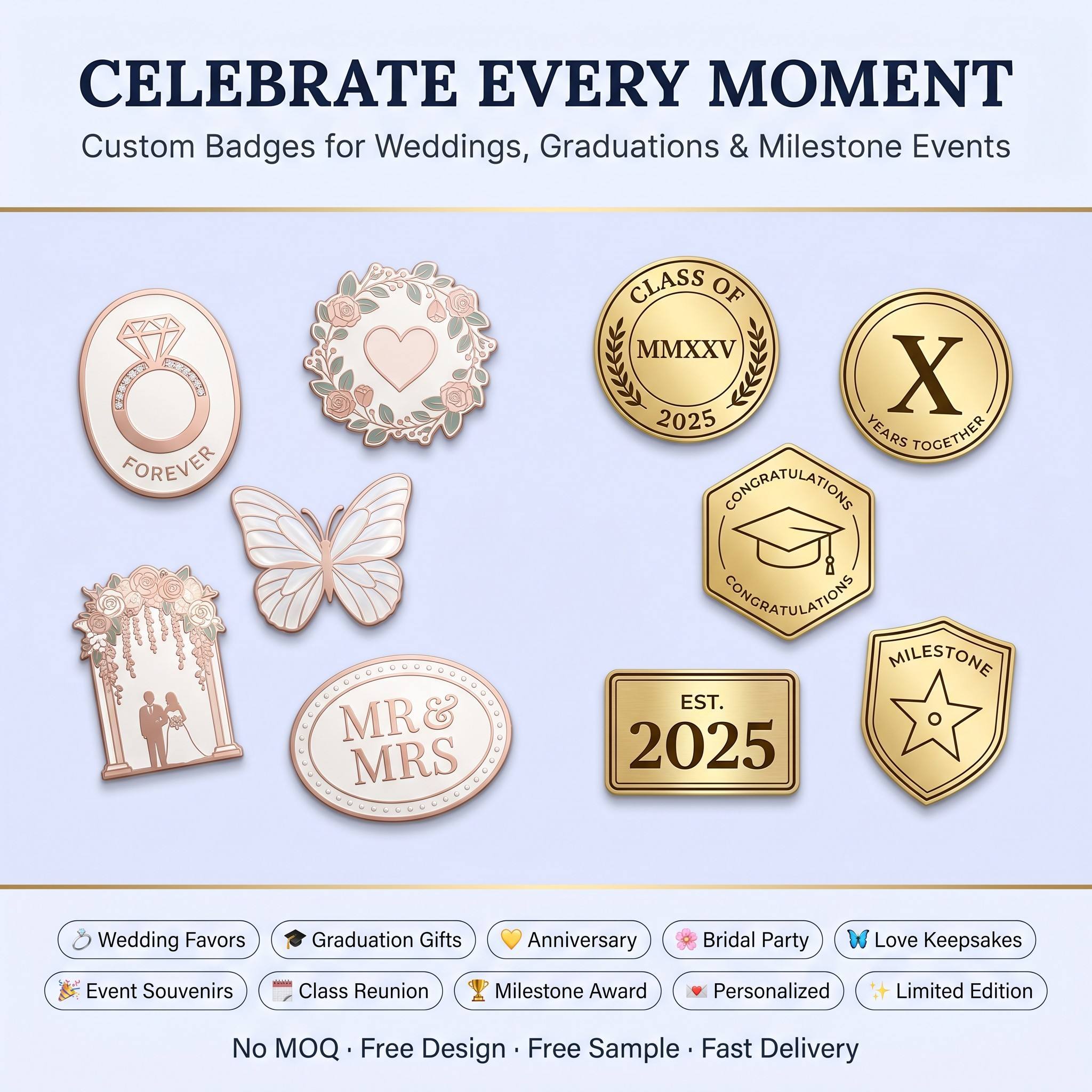 Custom Milestone Keepsake Pins