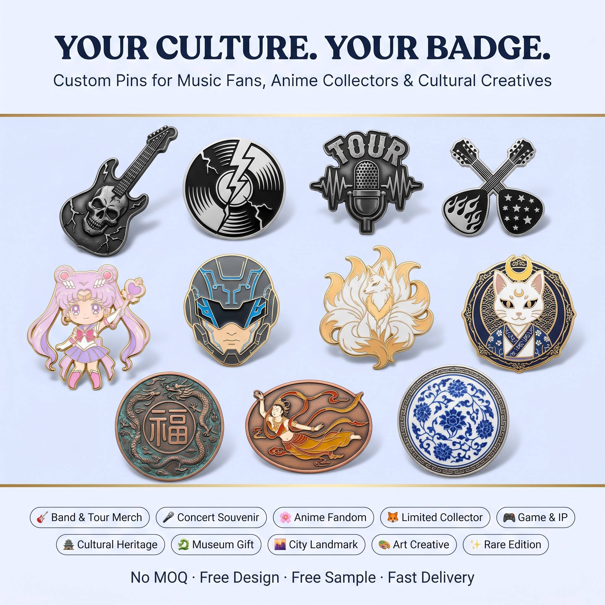 Custom Culture Enamel Pins