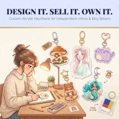 DIY Personalized Keychain Acrylic China Clear Plastic Acrylic Key Chains Customize Frosted Anime Double Sided Acrylic Charms For Design Artists