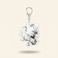 DIY Personalized Keychain Acrylic China Clear Plastic Acrylic Key Chains Customize Frosted Anime Double Sided Acrylic Charms For Design Artists