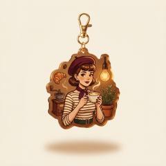 DIY Personalized Keychain Acrylic China Clear Plastic Acrylic Key Chains Customize Frosted Anime Double Sided Acrylic Charms For Design Artists