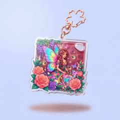 Custom Glitter Shaker Keychains — Your Art, Floating in a Storm of Sparkle