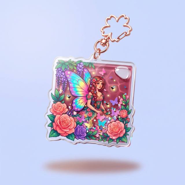 Custom Glitter Shaker Keychains — Your Art, Floating in a Storm of Sparkle