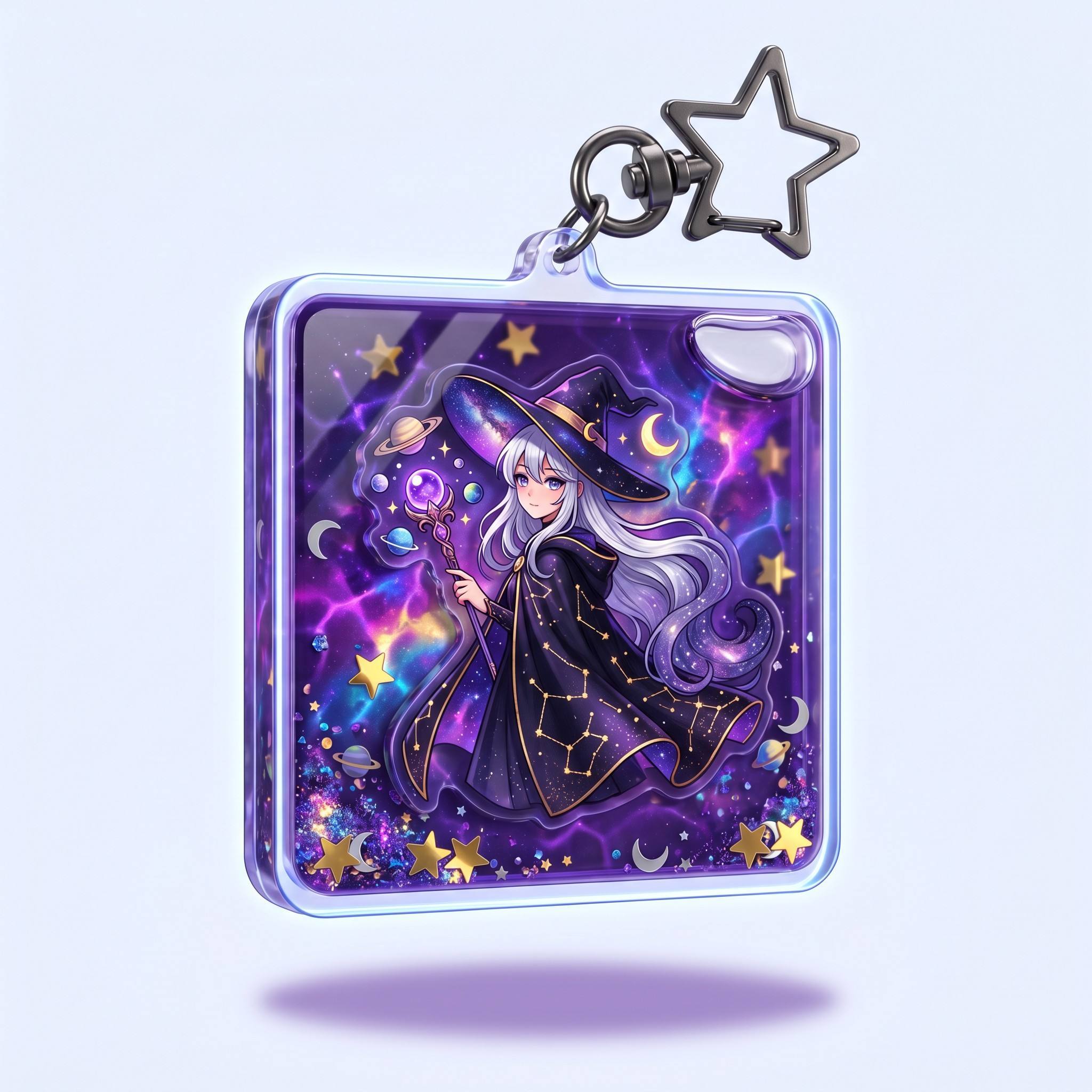 Custom Glitter Shaker Keychains — Your Art, Floating in a Storm of Sparkle