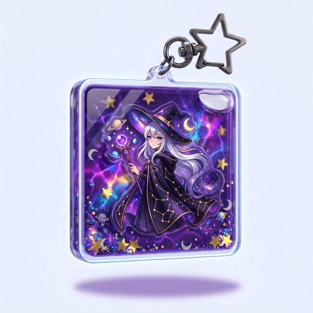 Custom Glitter Shaker Keychains — Your Art, Floating in a Storm of Sparkle