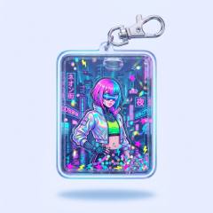 Custom Glitter Shaker Keychains — Your Art, Floating in a Storm of Sparkle