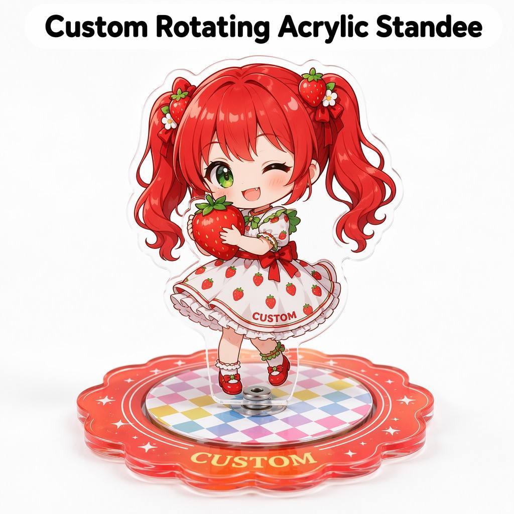 Custom Rotating Acrylic Standee