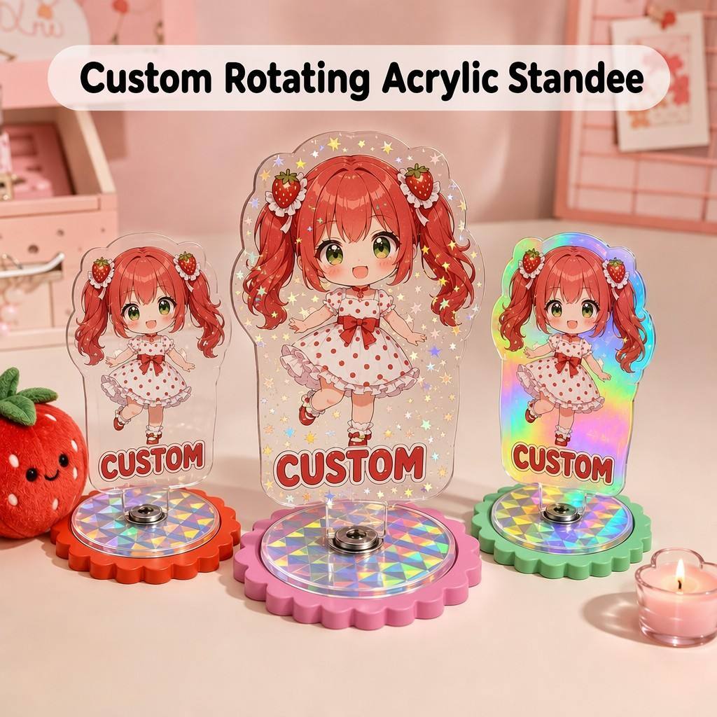 Custom Rotating Acrylic Standee