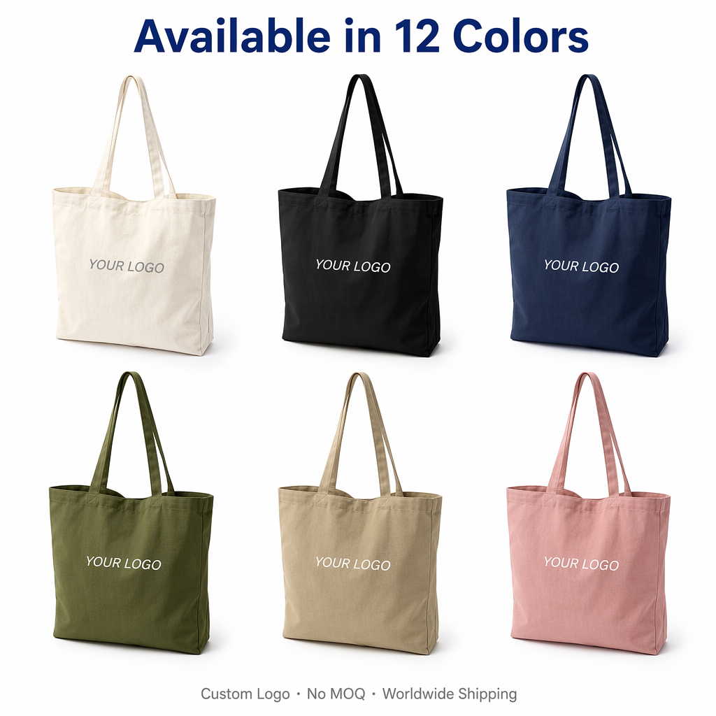 Canvas Foldable Shopper Bag Custom Logo  | No MOQ | Eco-Friendly