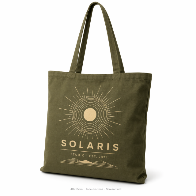 Custom Logo All-Match Canvas Tote | Same Color Strap | 12 Colors | No MOQ