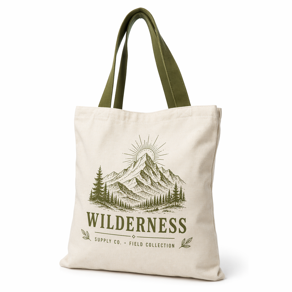 Custom Logo White Canvas Shoulder Tote Bag | Contrast Color Strap | No MOQ | 4 Strap Colors