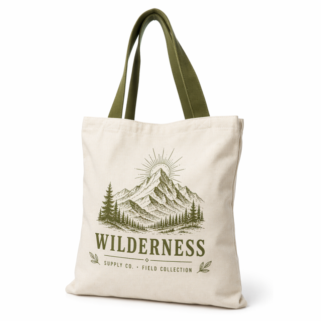Custom Logo White Canvas Shoulder Tote Bag | Contrast Color Strap | No MOQ | 4 Strap Colors