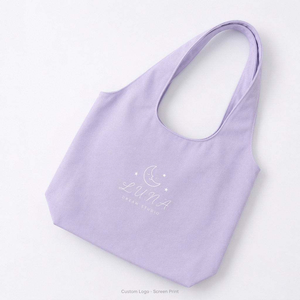 Custom Logo Pastel Canvas Shoulder Bag | Macaron Color | No MOQ | 12+ Colors