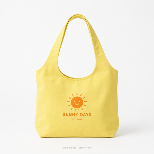 Custom Logo Pastel Canvas Shoulder Bag | Macaron Color | No MOQ | 12+ Colors
