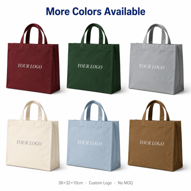 Box-Bottom Tote Bag /Gusset Tote Bag / Structured Tote Bag Custom Printed Logo