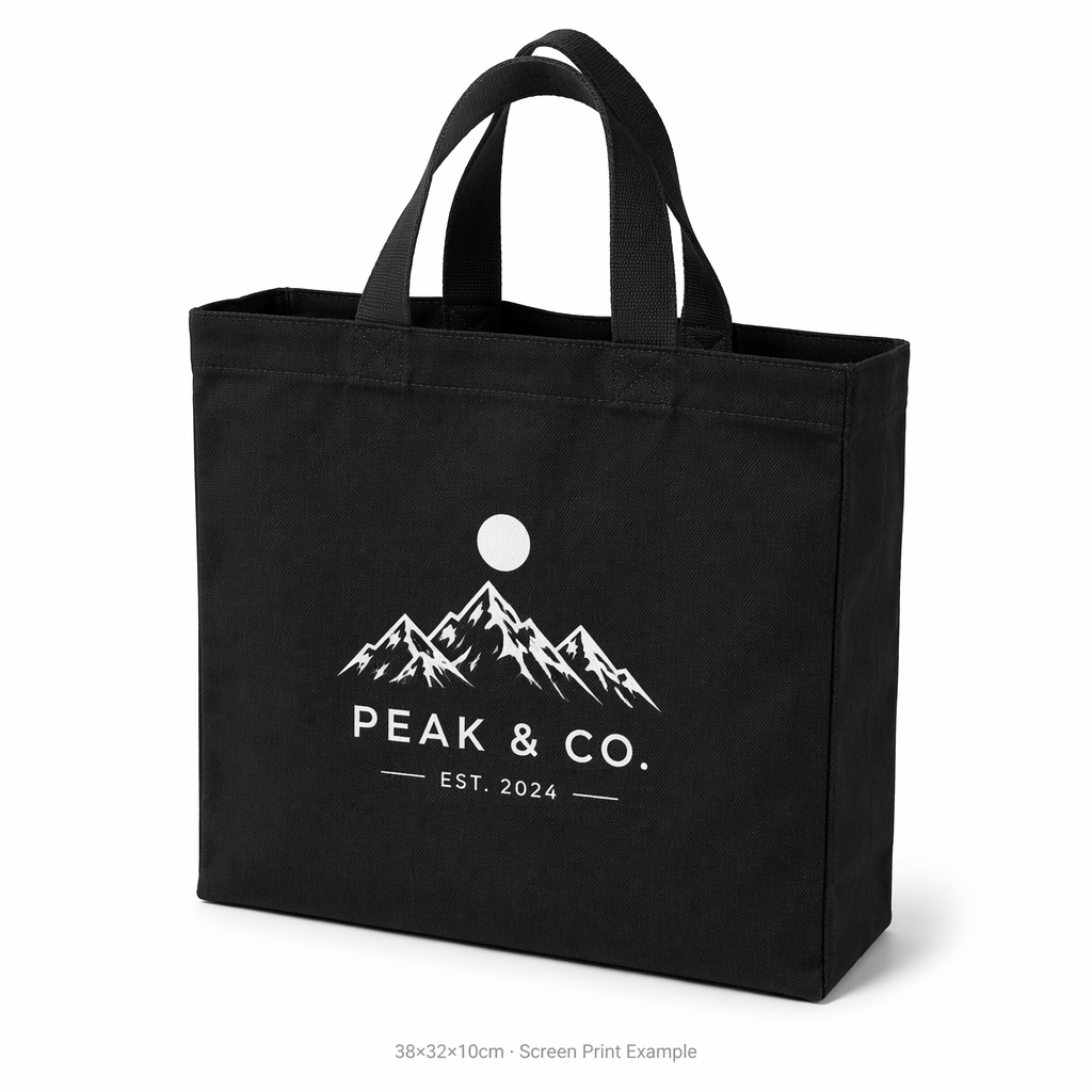 Box-Bottom Tote Bag /Gusset Tote Bag / Structured Tote Bag Custom Printed Logo