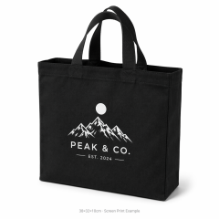 Box-Bottom Tote Bag /Gusset Tote Bag / Structured Tote Bag Custom Printed Logo