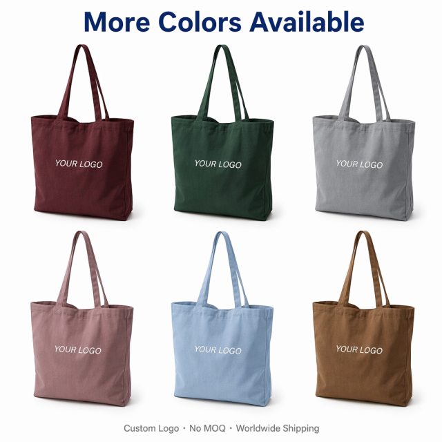 Canvas Foldable Shopper Bag Custom Logo  | No MOQ | Eco-Friendly