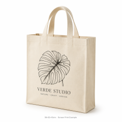 Box-Bottom Tote Bag /Gusset Tote Bag / Structured Tote Bag Custom Printed Logo
