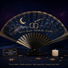 Custom Wedding Hand Fans — Personalized Folding Fans & PP Round Fans