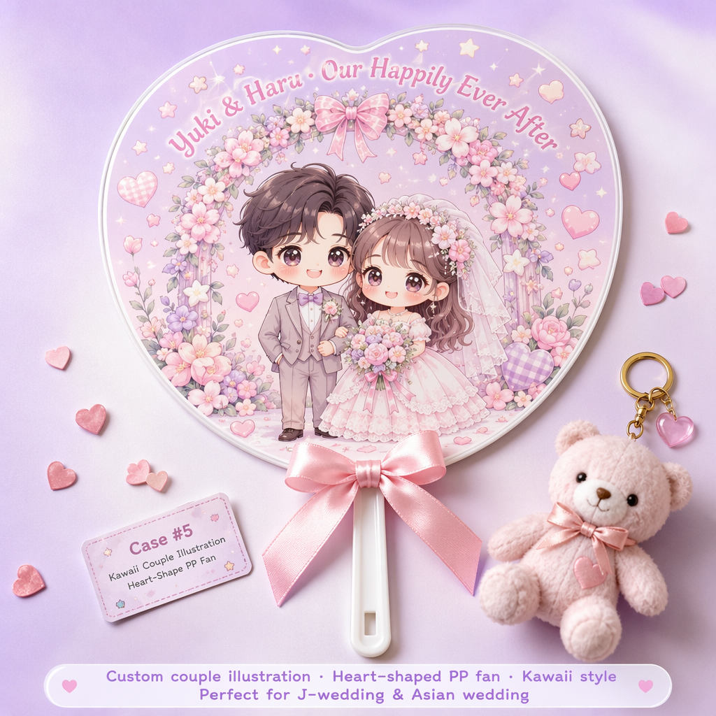 Custom Valentine's Day Fans — Heart PP Fans, Kawaii Sweet & Romantic Rose Designs
