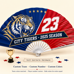 Custom Cheering Fans — Personalized PP Round Fans & Folding Fans for Events