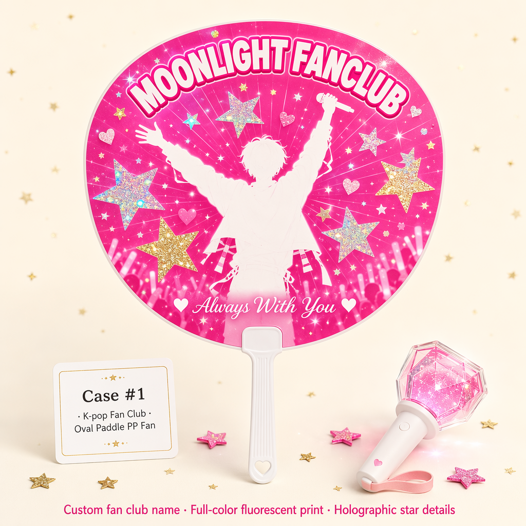 Custom Cheering Fans — Personalized PP Round Fans & Folding Fans for Events