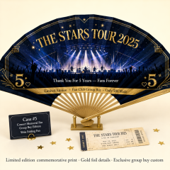 Custom Cheering Fans — Personalized PP Round Fans & Folding Fans for Events
