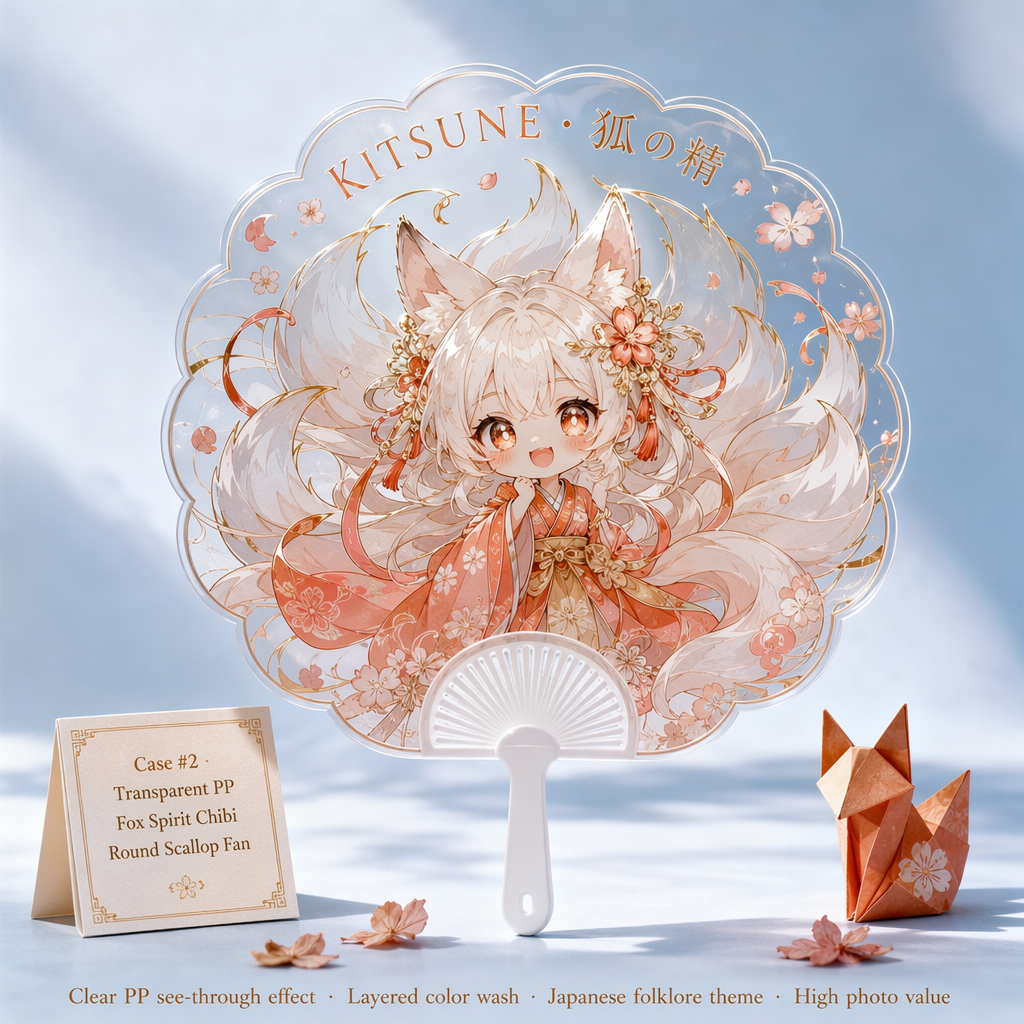Custom ACG & Anime Hand Fans — Personalized PP Fans & Folding Fans for Fandom
