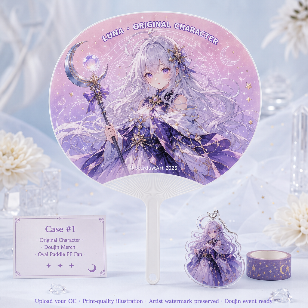 Custom ACG & Anime Hand Fans — Personalized PP Fans & Folding Fans for Fandom