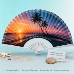 Custom Summer Hand Fans — Tropical, Ocean & Ice Cream Seasonal Fans