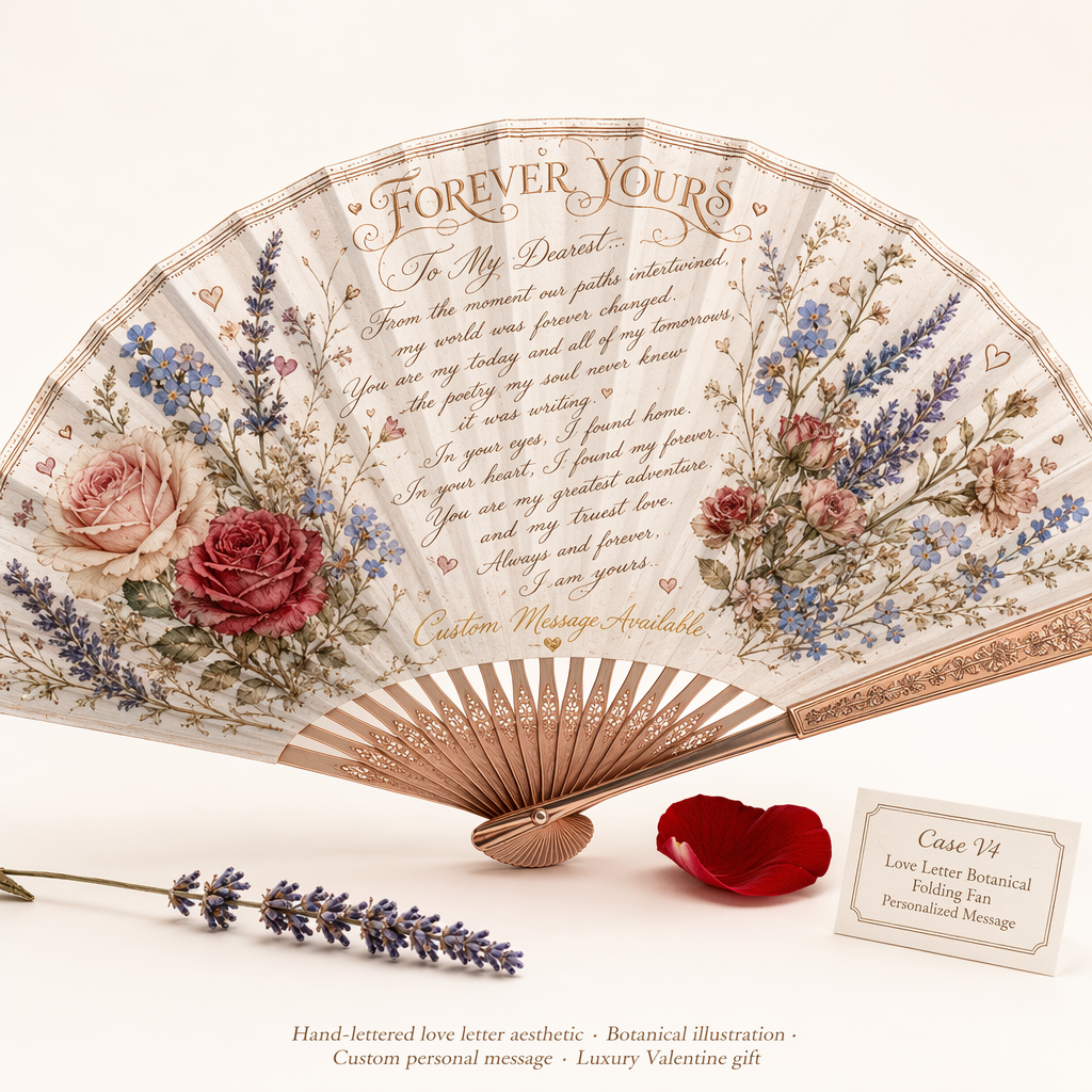 Custom Valentine's Day Fans — Heart PP Fans, Kawaii Sweet & Romantic Rose Designs