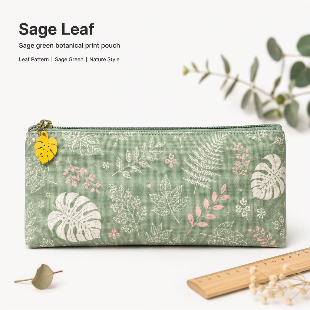 Personalized Canvas Pencil Case & Makeup Bag | Custom Logo | No Minimum | Bulk Available