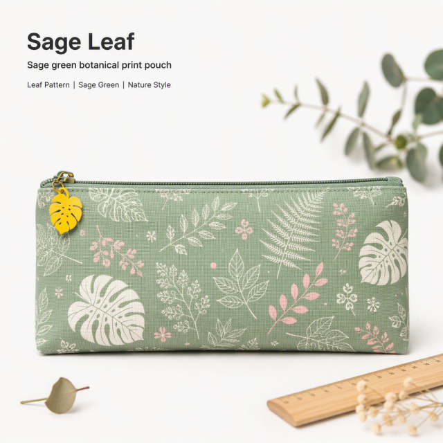 Personalized Canvas Pencil Case & Makeup Bag | Custom Logo | No Minimum | Bulk Available