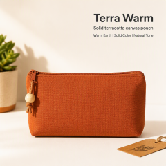 Personalized Canvas Pencil Case & Makeup Bag | Custom Logo | No Minimum | Bulk Available