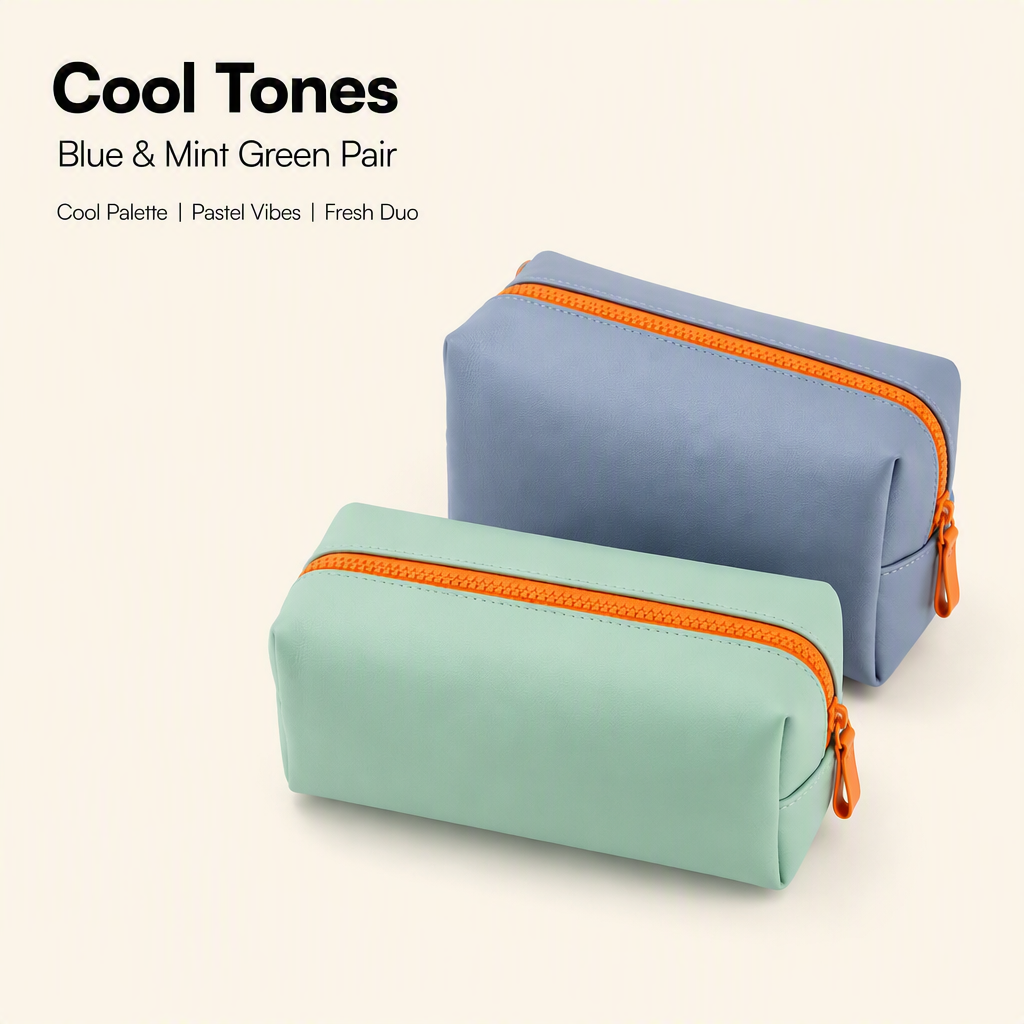 Wholesale Cute Make up Leather Makeup Bag Luxury Travel Cosmetic Bag Custom Logo Travel Electronic Accessories Organizer Pouch