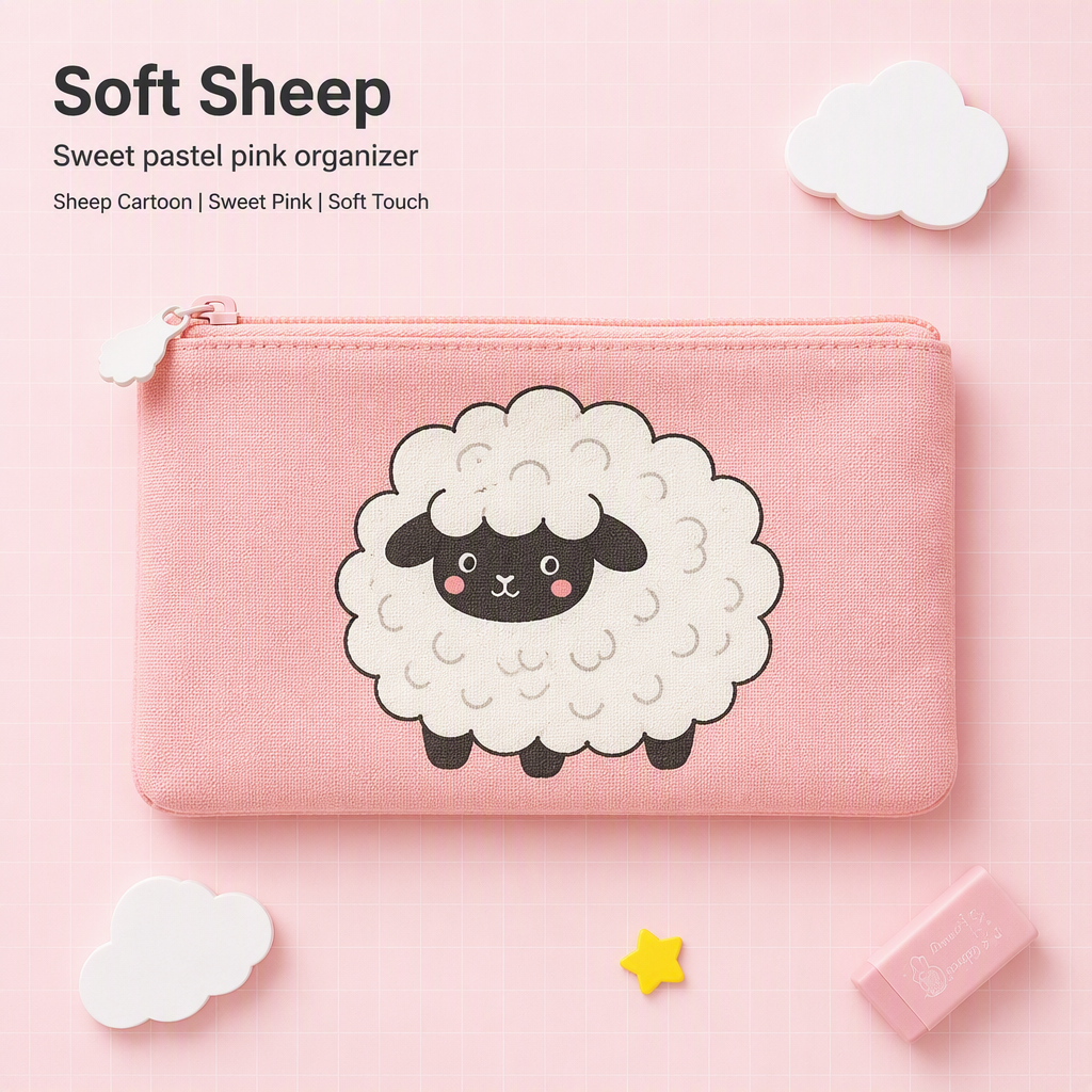 Custom Cotton Kawaii Canvas Pencil Bag Zipper Pencil Pouch With Custom Logo School Bag With Pencil Case& Bags