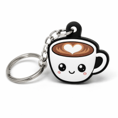 No Minimum Custom 2D/3D Silicone Rubber Keyring Soft PVC Cartoon Keychain Anime PVC Keychain Custom Rubber Keychain