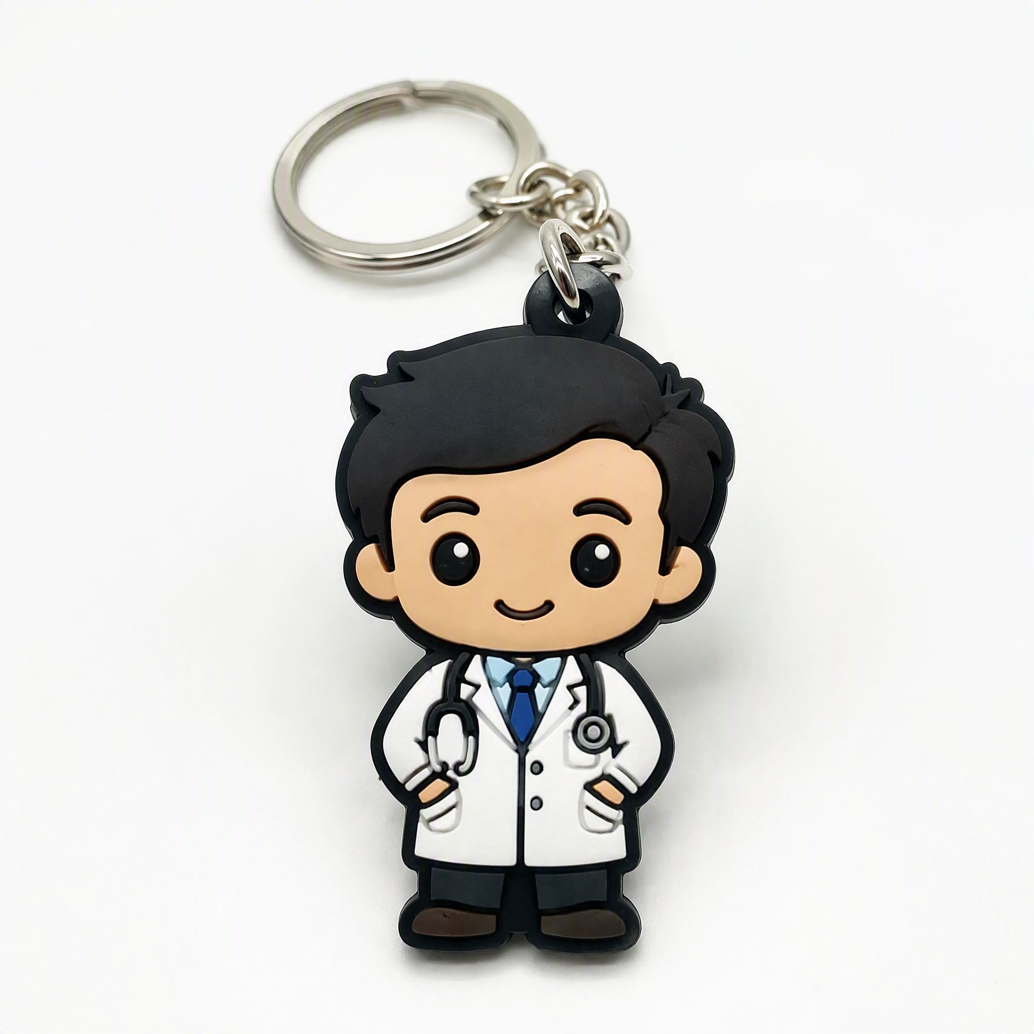 No Minimum Custom 2D/3D Silicone Rubber Keyring Soft PVC Cartoon Keychain Anime PVC Keychain Custom Rubber Keychain