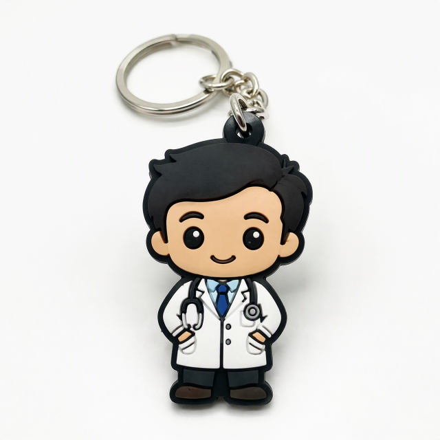 No Minimum Custom 2D/3D Silicone Rubber Keyring Soft PVC Cartoon Keychain Anime PVC Keychain Custom Rubber Keychain